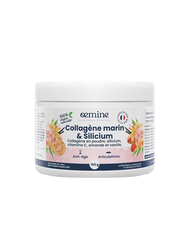Oemine Collagène Marin & Silicium Goût Amande et Vanille 150 g